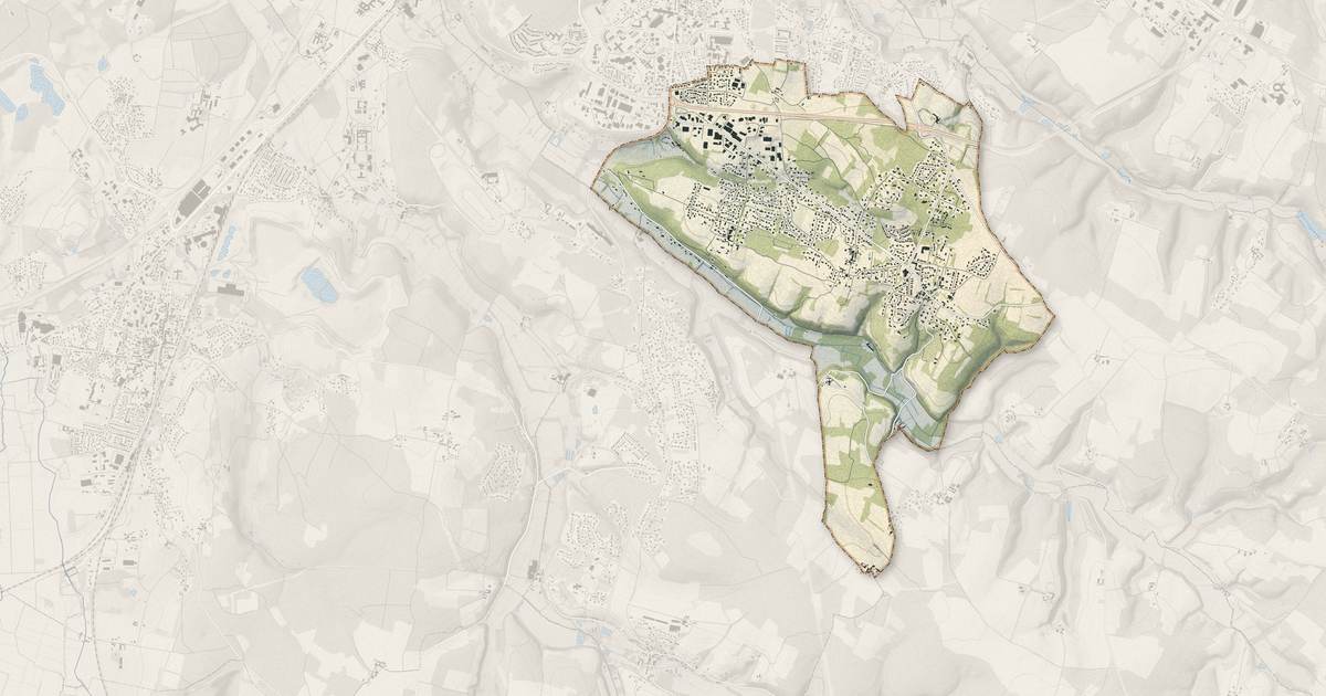 Portrait cartographique de Puymoyen : relief, eau, forêts, bâti et voies, calculés à partir des données de l'IGN
