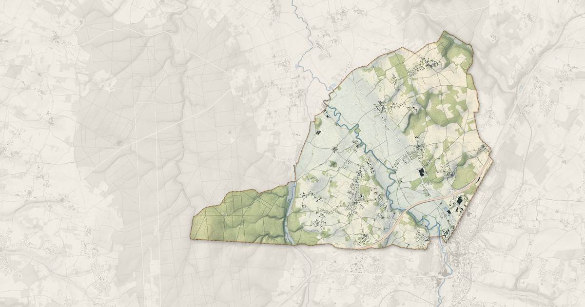 Portrait cartographique de Rivières : relief, eau, forêts, bâti et voies, calculés à partir des données de l'IGN