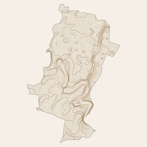 Ruffec : courbes de niveau