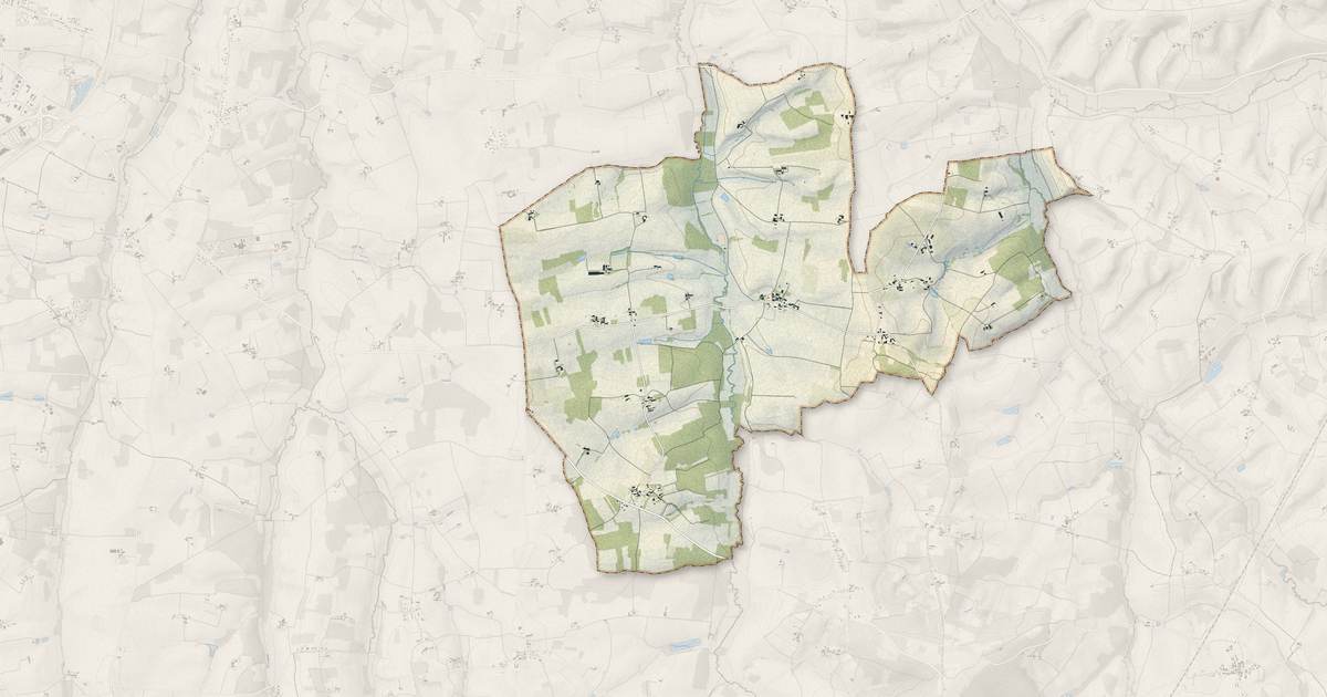 Portrait cartographique de Saint-Aulais-la-Chapelle : relief, eau, forêts, bâti et voies, calculés à partir des données de l'IGN