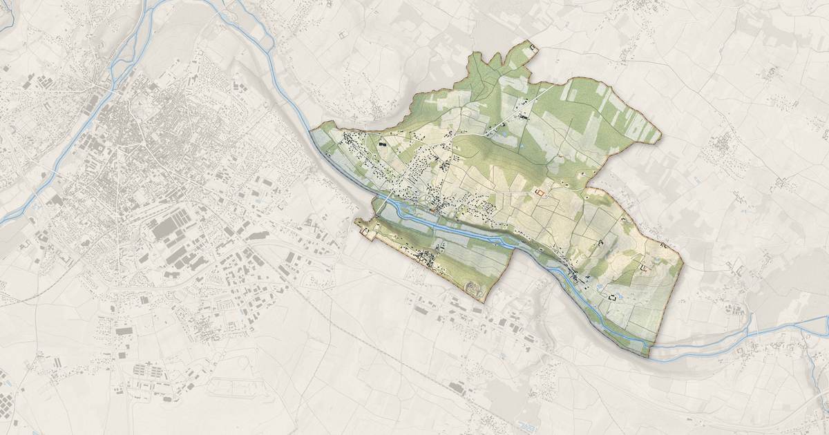 Portrait cartographique de Saint-Brice : relief, eau, forêts, bâti et voies, calculés à partir des données de l'IGN