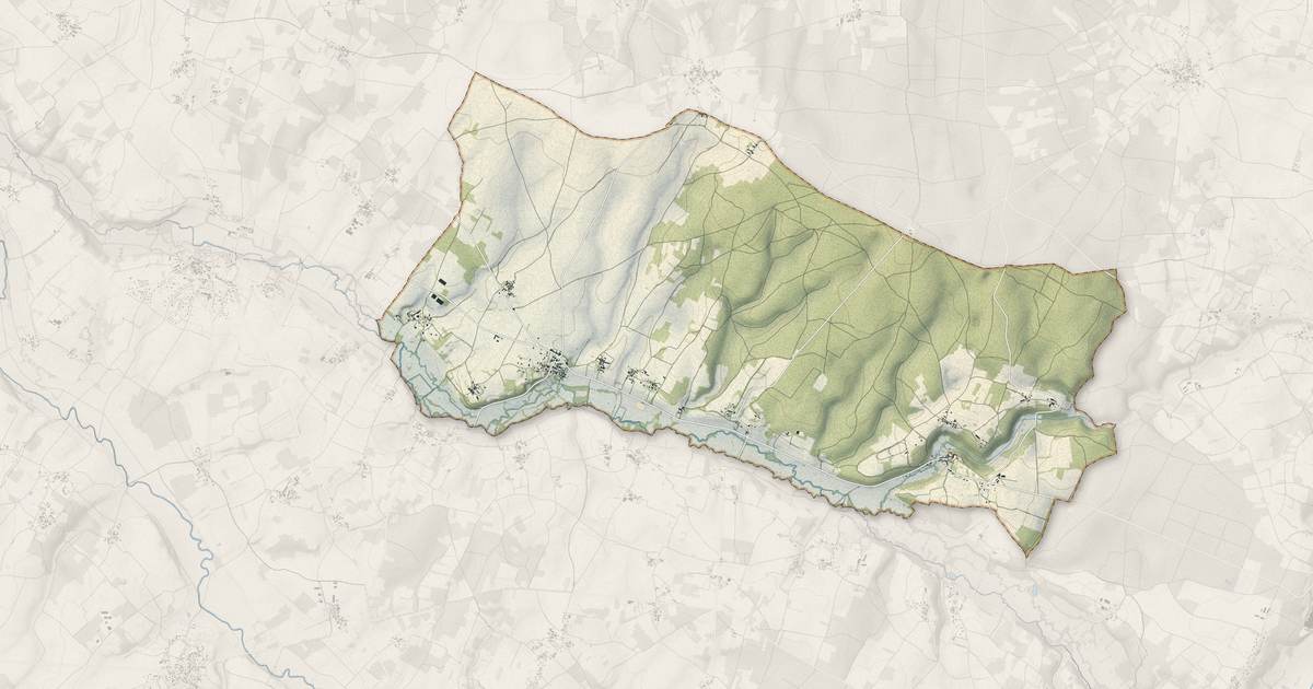 Portrait cartographique de Saint-Mary : relief, eau, forêts, bâti et voies, calculés à partir des données de l'IGN