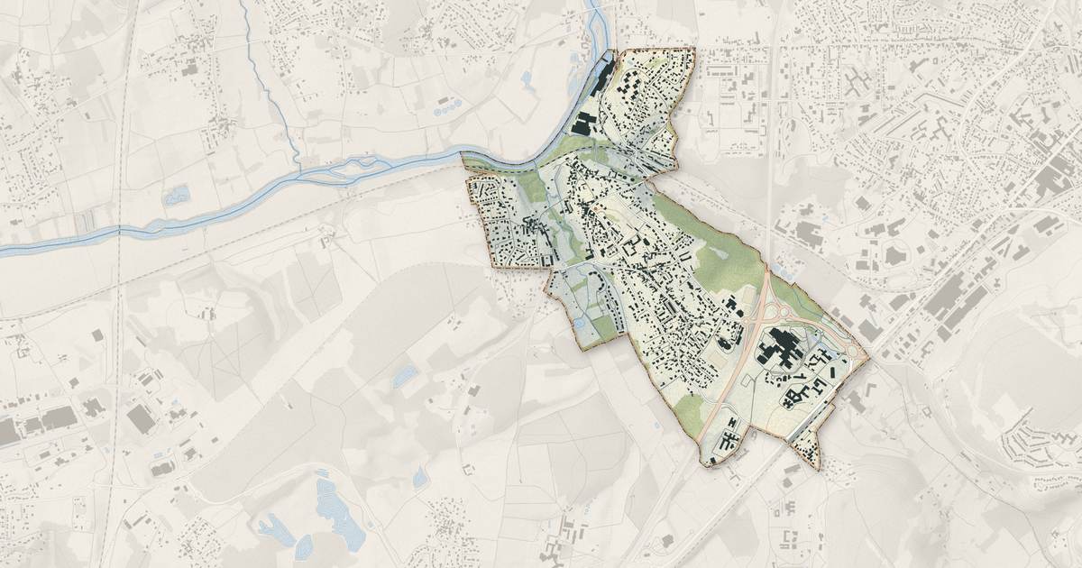 Portrait cartographique de Saint-Michel : relief, eau, forêts, bâti et voies, calculés à partir des données de l'IGN