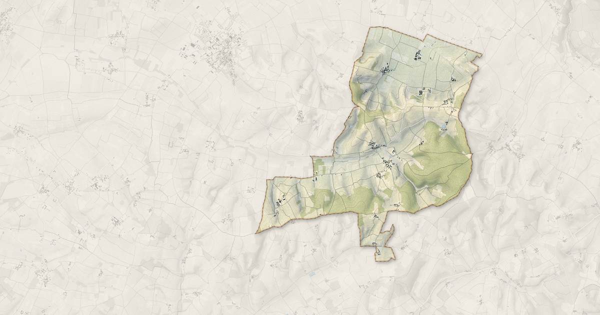 Portrait cartographique de Saint-Preuil : relief, eau, forêts, bâti et voies, calculés à partir des données de l'IGN