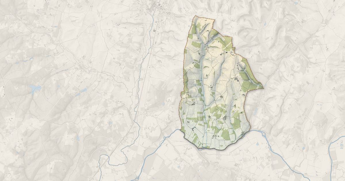 Portrait cartographique de Saint-Quentin-de-Chalais : relief, eau, forêts, bâti et voies, calculés à partir des données de l'IGN