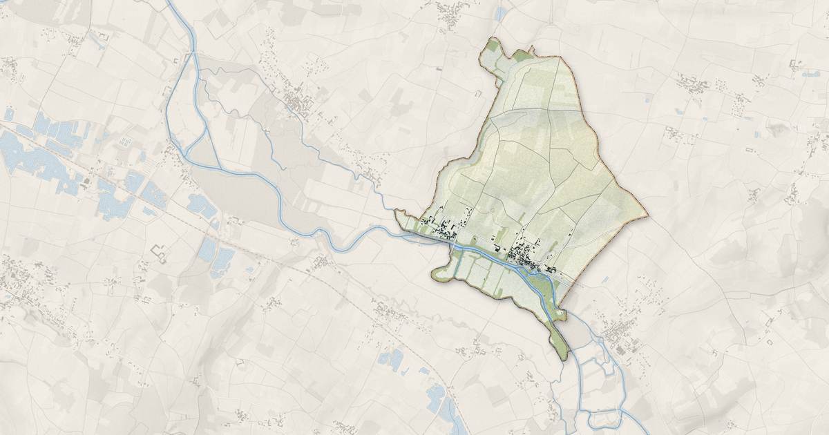 Portrait cartographique de Saint-Simon : relief, eau, forêts, bâti et voies, calculés à partir des données de l'IGN