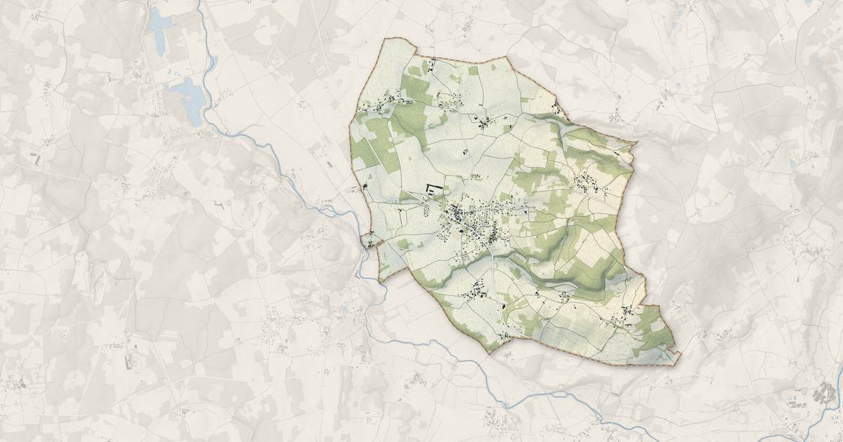 Portrait cartographique de Saint-Sornin : relief, eau, forêts, bâti et voies, calculés à partir des données de l'IGN