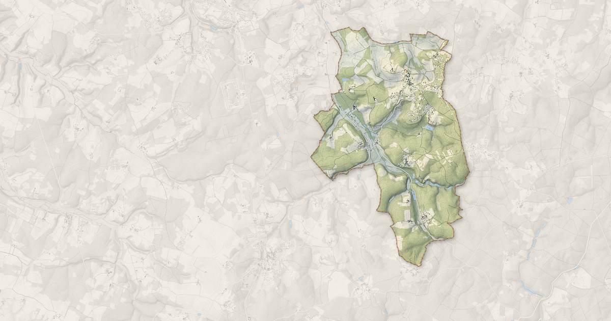Portrait cartographique de Sers : relief, eau, forêts, bâti et voies, calculés à partir des données de l'IGN