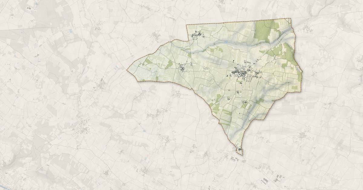 Portrait cartographique de Sigogne : relief, eau, forêts, bâti et voies, calculés à partir des données de l'IGN