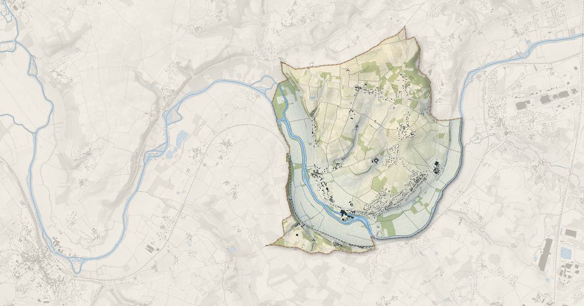 Portrait cartographique de Sireuil : relief, eau, forêts, bâti et voies, calculés à partir des données de l'IGN