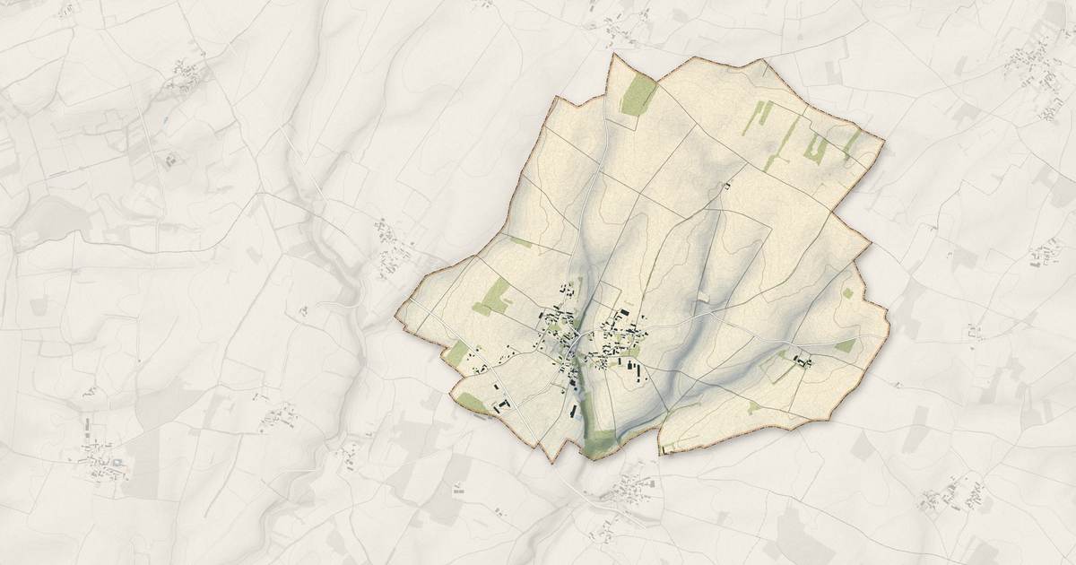 Portrait cartographique de Theil-Rabier : relief, eau, forêts, bâti et voies, calculés à partir des données de l'IGN