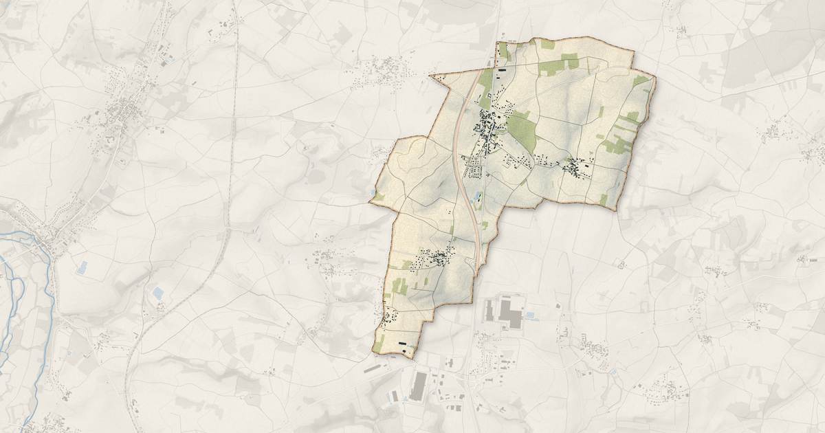 Portrait cartographique de Tourriers : relief, eau, forêts, bâti et voies, calculés à partir des données de l'IGN