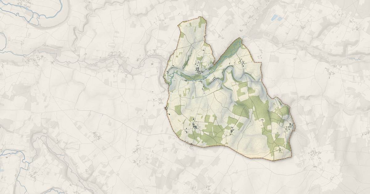 Portrait cartographique de Valence : relief, eau, forêts, bâti et voies, calculés à partir des données de l'IGN