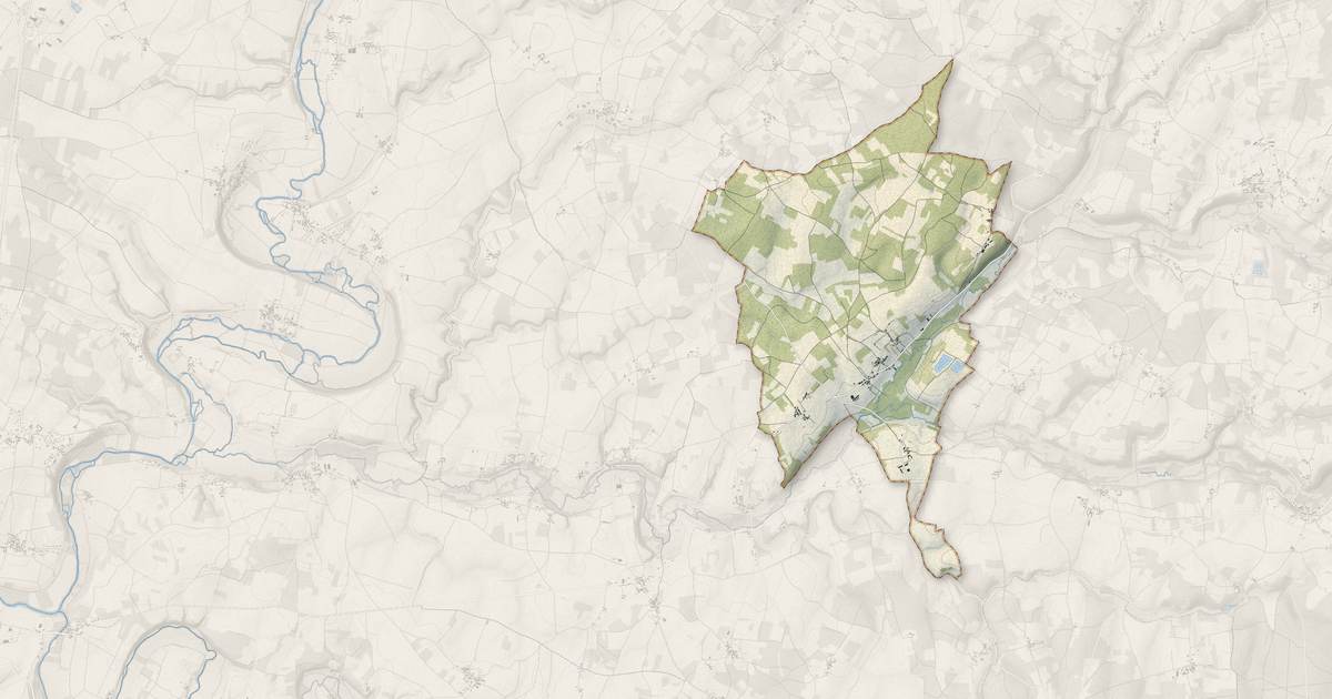 Portrait cartographique de Ventouse : relief, eau, forêts, bâti et voies, calculés à partir des données de l'IGN