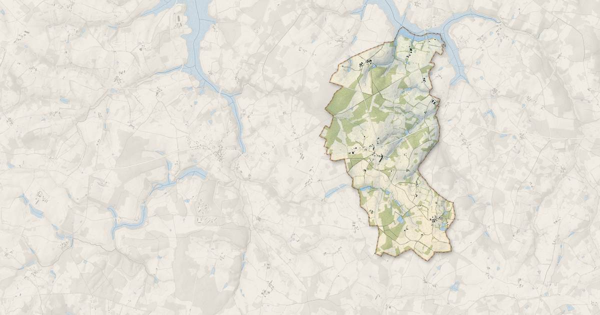 Portrait cartographique de Verneuil : relief, eau, forêts, bâti et voies, calculés à partir des données de l'IGN