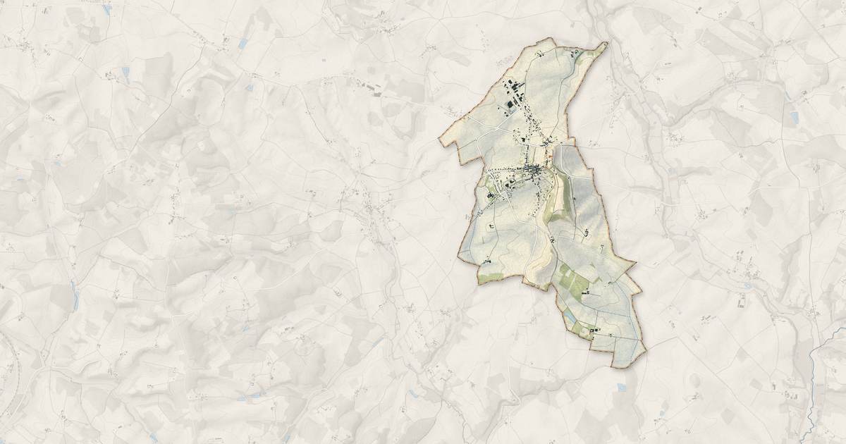 Portrait cartographique de Villebois-Lavalette : relief, eau, forêts, bâti et voies, calculés à partir des données de l'IGN