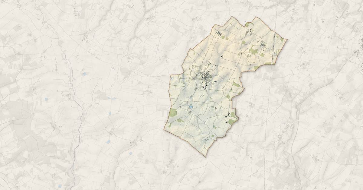 Portrait cartographique de Villefagnan : relief, eau, forêts, bâti et voies, calculés à partir des données de l'IGN