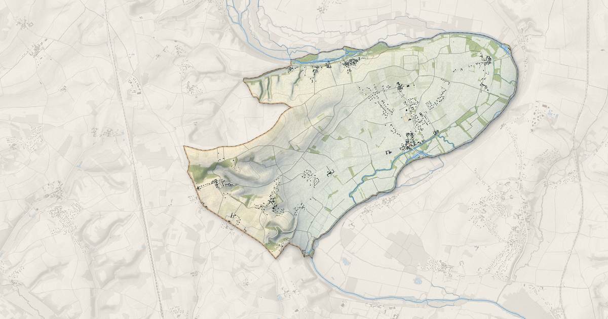 Portrait cartographique de Vindelle : relief, eau, forêts, bâti et voies, calculés à partir des données de l'IGN