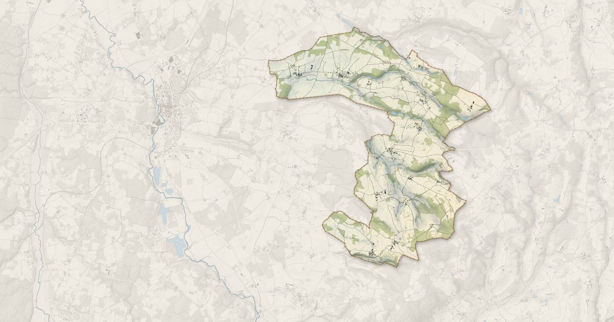 Portrait cartographique de Yvrac-et-Malleyrand : relief, eau, forêts, bâti et voies, calculés à partir des données de l'IGN