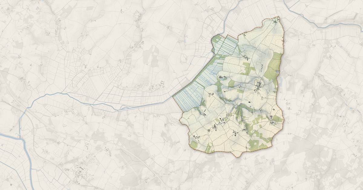 Portrait cartographique de Archingeay : relief, eau, forêts, bâti et voies, calculés à partir des données de l'IGN