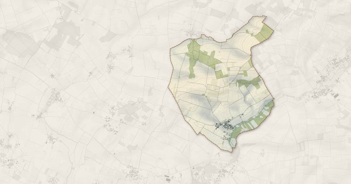 Portrait cartographique de Bagnizeau : relief, eau, forêts, bâti et voies, calculés à partir des données de l'IGN
