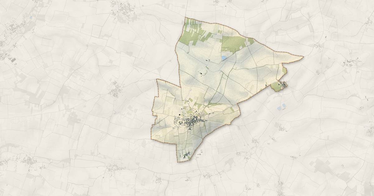 Portrait cartographique de Beauvais-sur-Matha : relief, eau, forêts, bâti et voies, calculés à partir des données de l'IGN