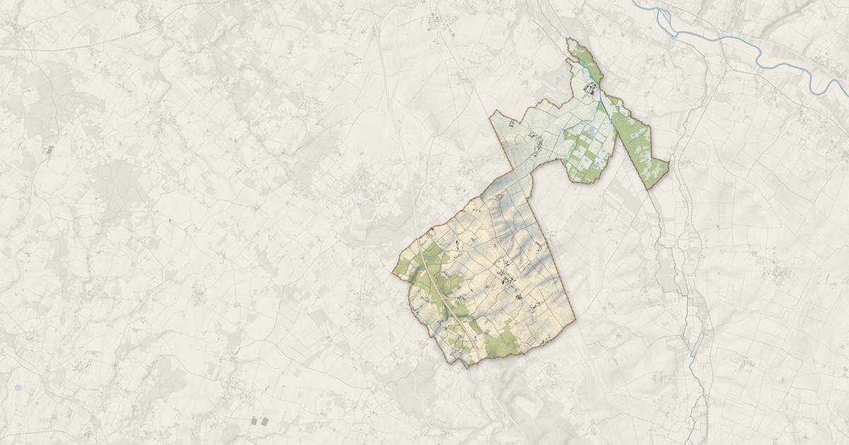 Portrait cartographique de Berneuil : relief, eau, forêts, bâti et voies, calculés à partir des données de l'IGN