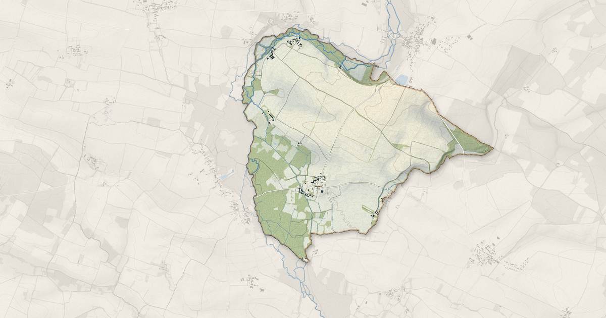 Portrait cartographique de Blanzay-sur-Boutonne : relief, eau, forêts, bâti et voies, calculés à partir des données de l'IGN