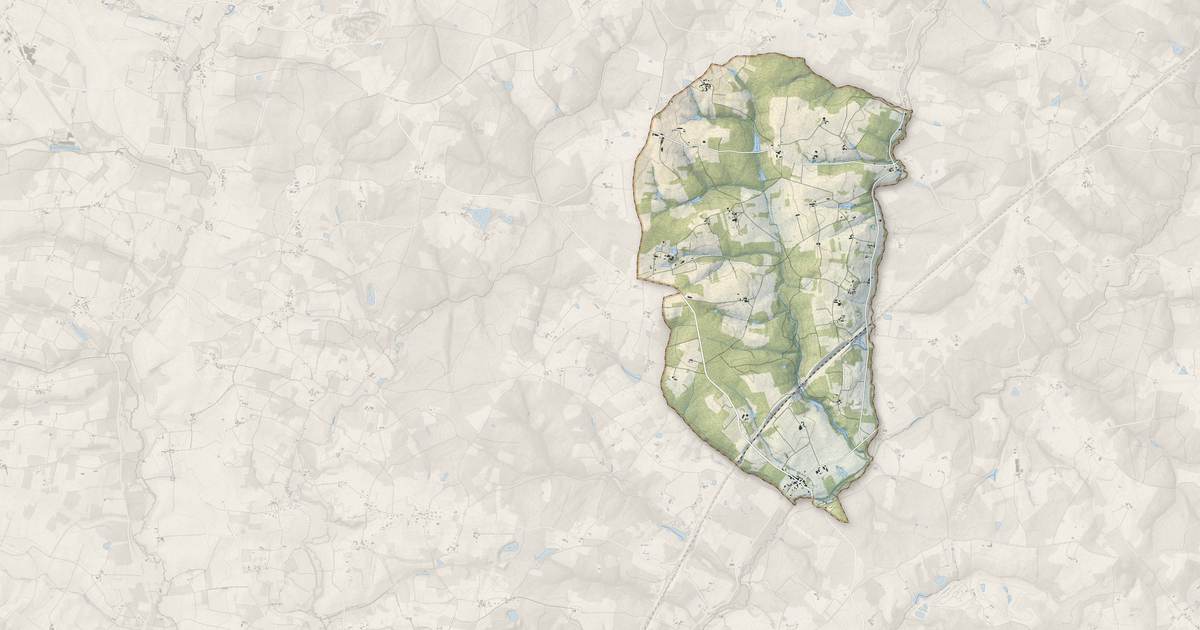 Portrait cartographique de Boresse-et-Martron : relief, eau, forêts, bâti et voies, calculés à partir des données de l'IGN