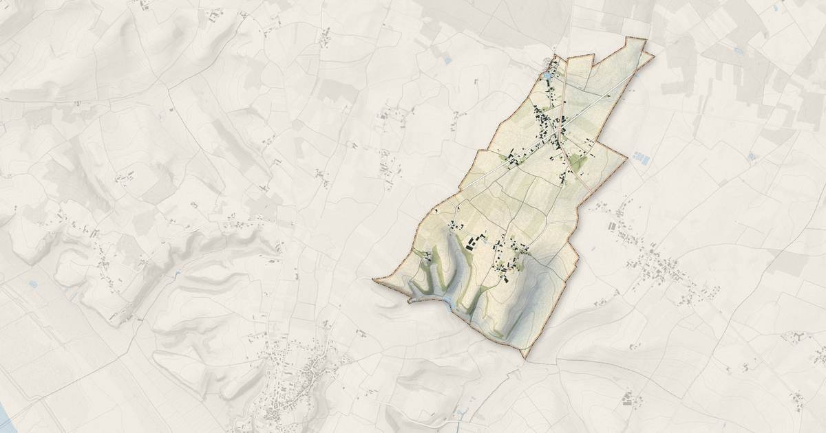 Portrait cartographique de Boutenac-Touvent : relief, eau, forêts, bâti et voies, calculés à partir des données de l'IGN