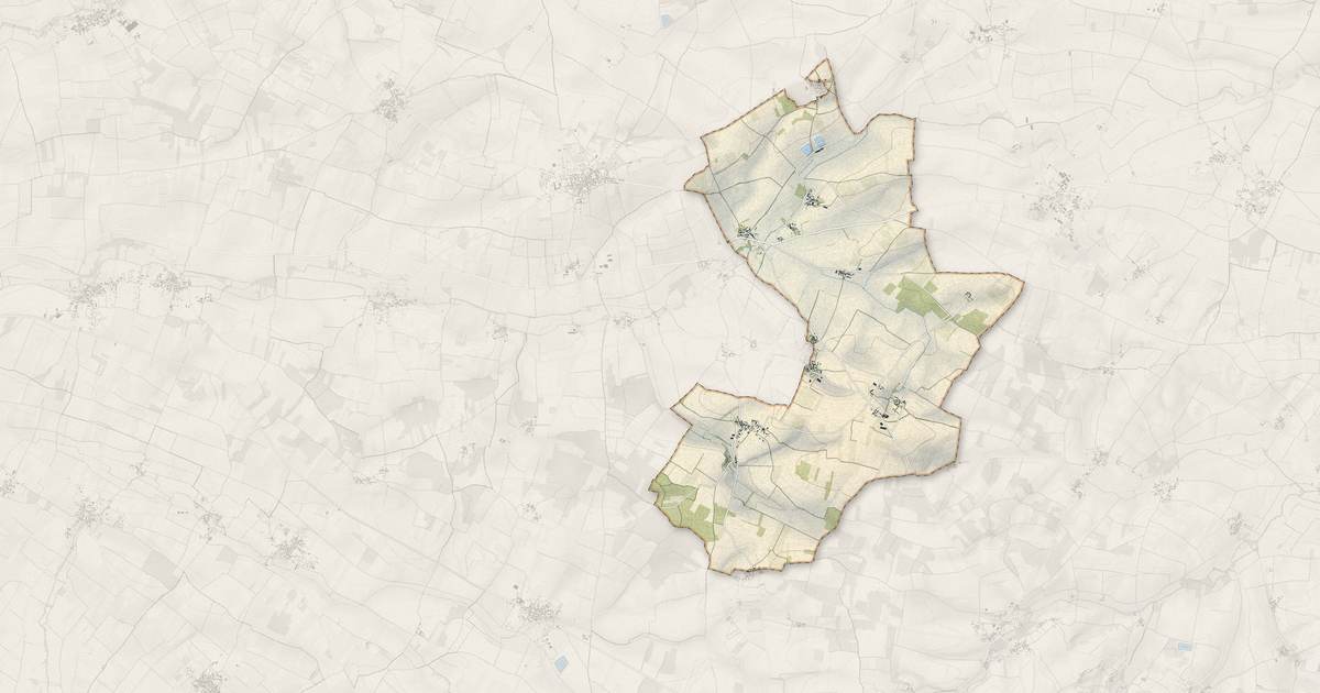 Portrait cartographique de Bresdon : relief, eau, forêts, bâti et voies, calculés à partir des données de l'IGN