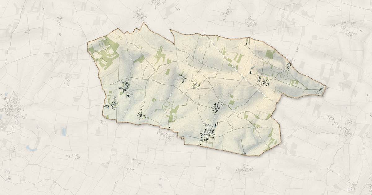 Portrait cartographique de Breuil-la-Réorte : relief, eau, forêts, bâti et voies, calculés à partir des données de l'IGN