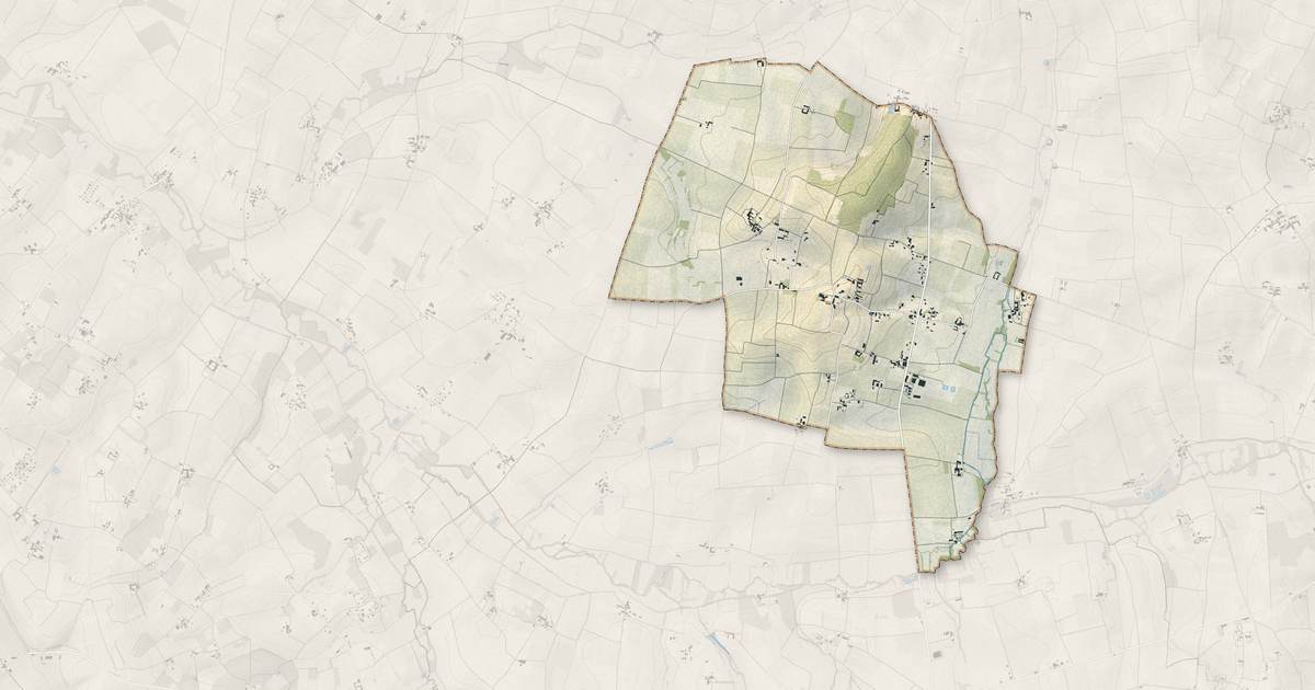Portrait cartographique de Brie-sous-Archiac : relief, eau, forêts, bâti et voies, calculés à partir des données de l'IGN