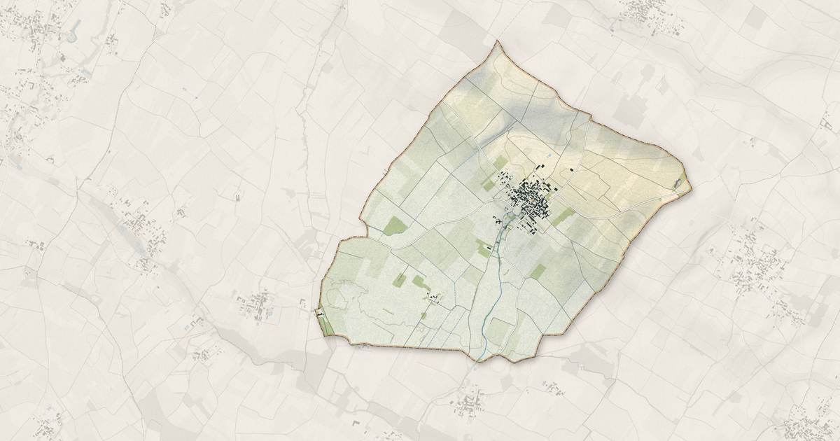 Portrait cartographique de Brie-sous-Matha : relief, eau, forêts, bâti et voies, calculés à partir des données de l'IGN