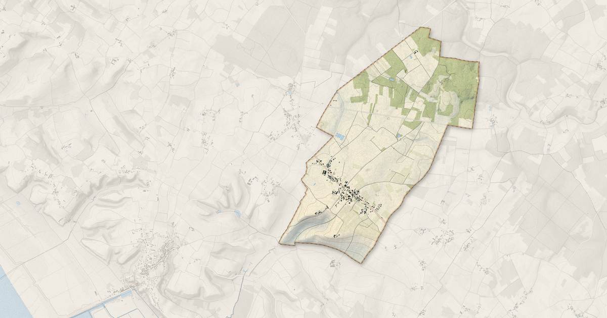 Portrait cartographique de Brie-sous-Mortagne : relief, eau, forêts, bâti et voies, calculés à partir des données de l'IGN