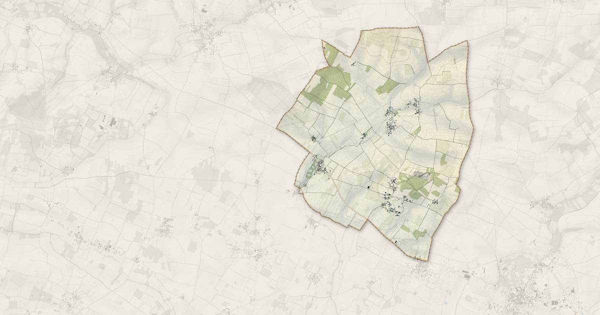 Portrait cartographique de La Brousse : relief, eau, forêts, bâti et voies, calculés à partir des données de l'IGN