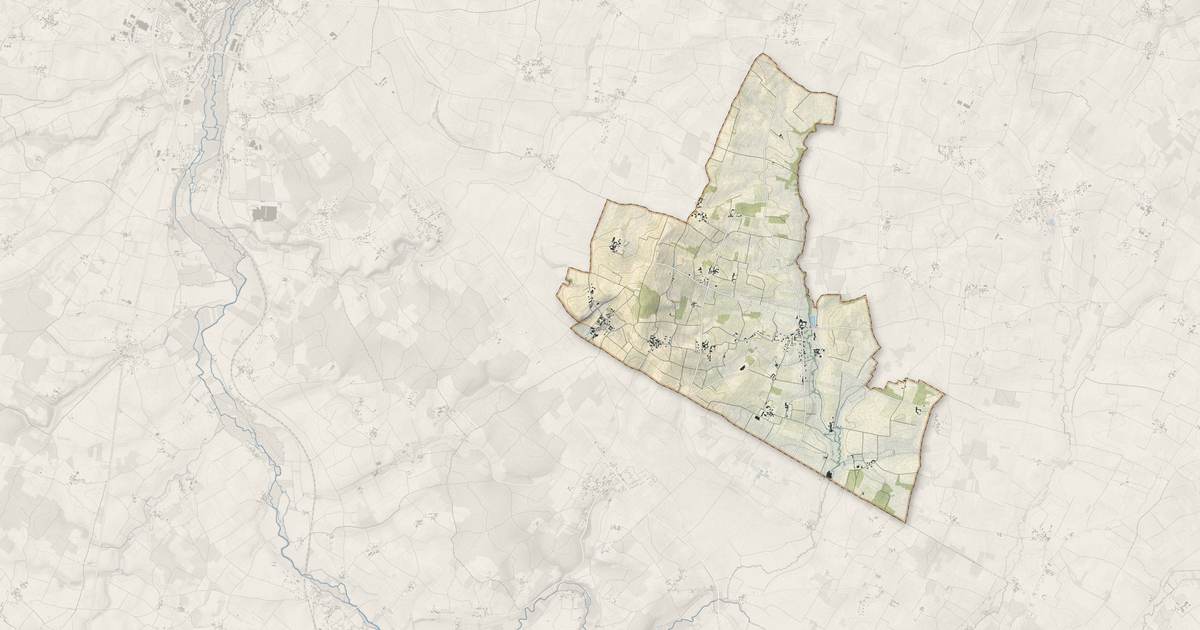 Portrait cartographique de Chadenac : relief, eau, forêts, bâti et voies, calculés à partir des données de l'IGN