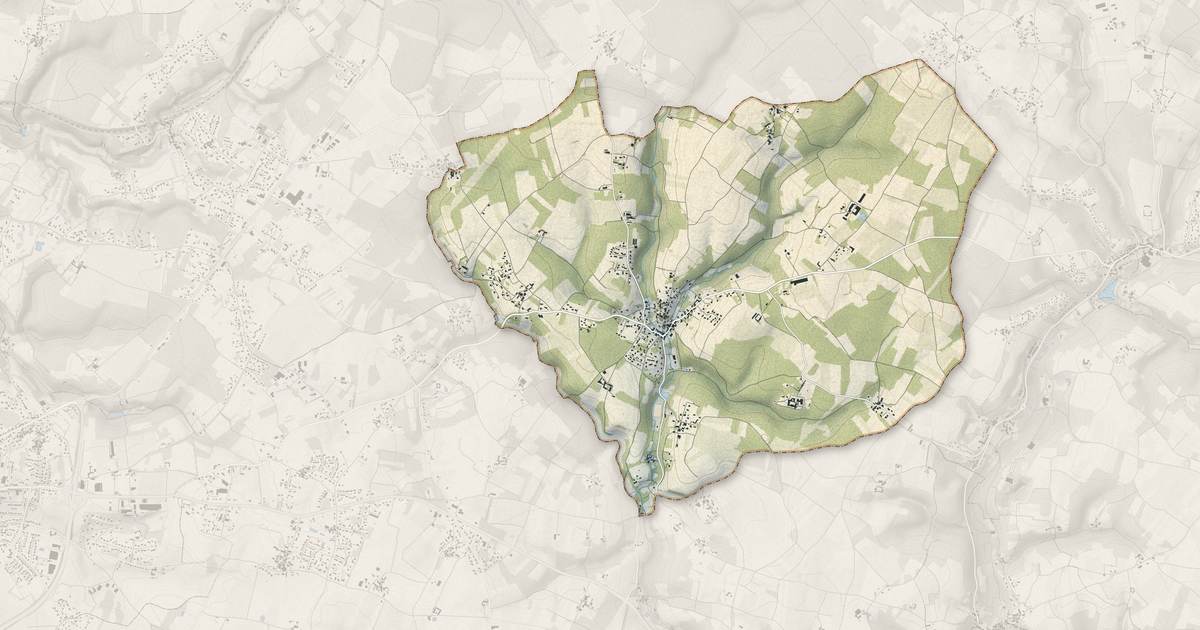 Portrait cartographique de La Chapelle-des-Pots : relief, eau, forêts, bâti et voies, calculés à partir des données de l'IGN
