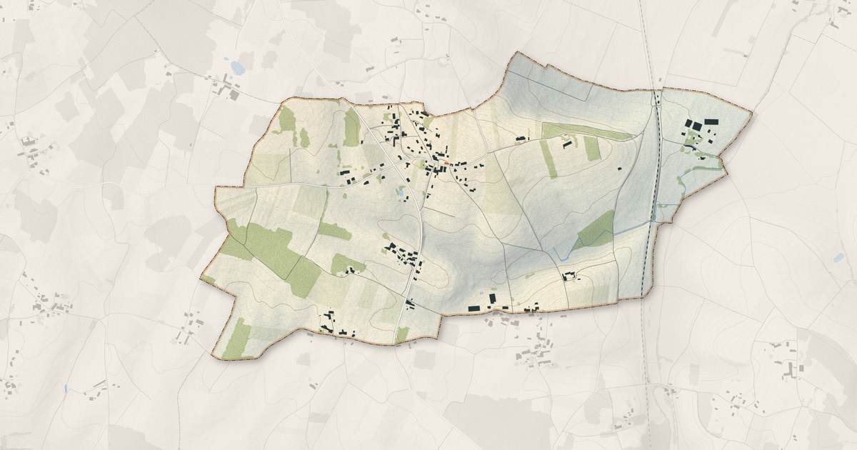Portrait cartographique de Chartuzac : relief, eau, forêts, bâti et voies, calculés à partir des données de l'IGN
