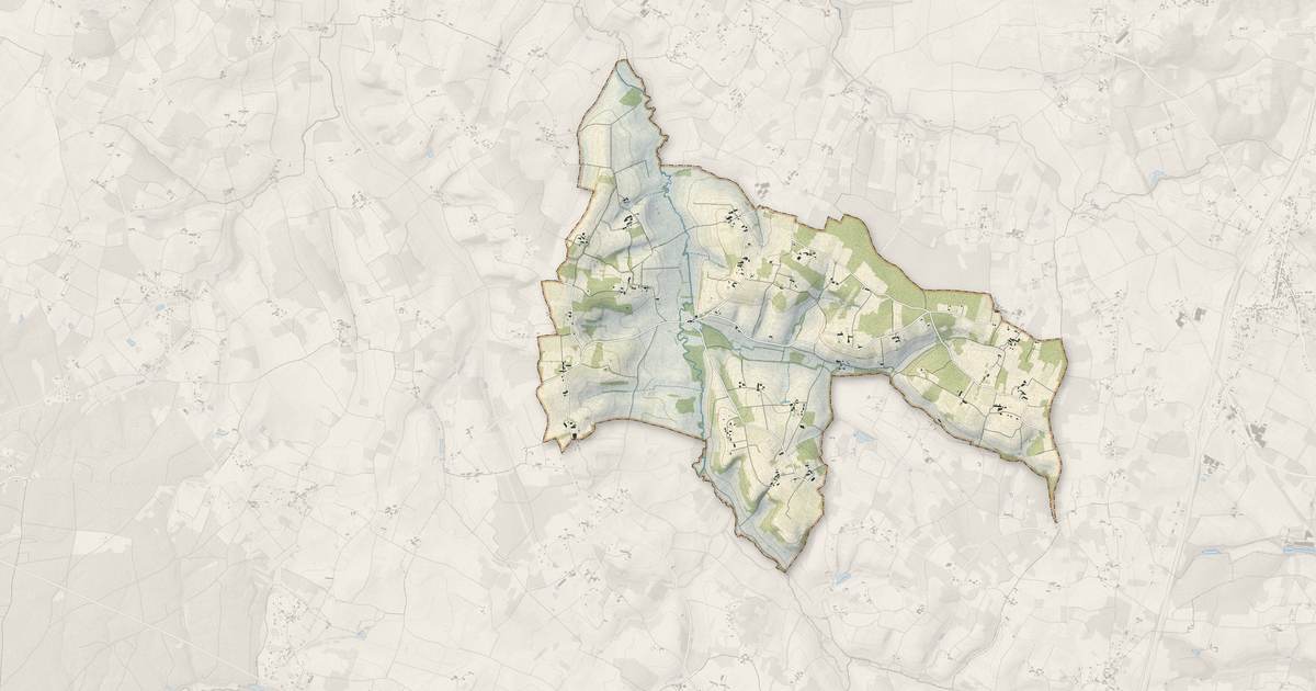 Portrait cartographique de Chatenet : relief, eau, forêts, bâti et voies, calculés à partir des données de l'IGN