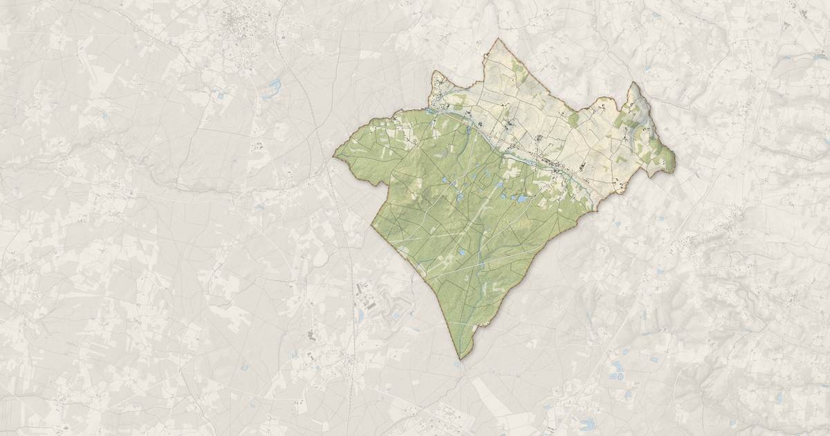 Portrait cartographique de Chepniers : relief, eau, forêts, bâti et voies, calculés à partir des données de l'IGN