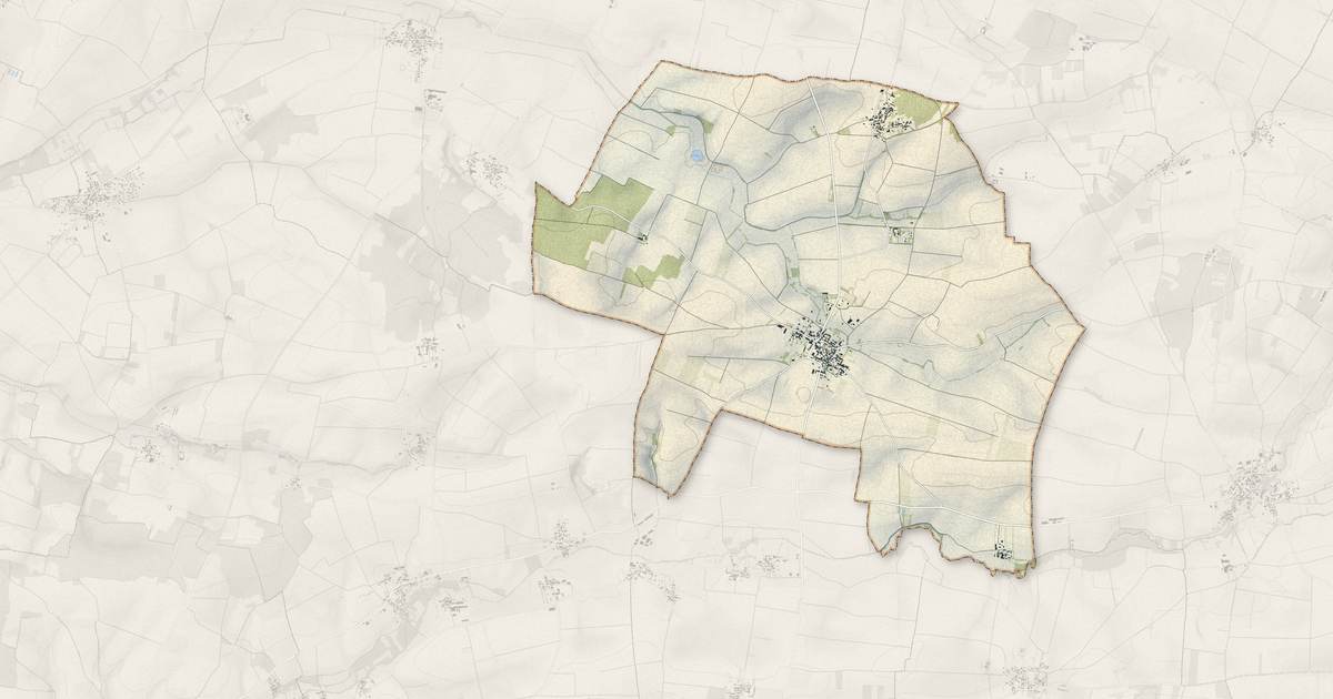 Portrait cartographique de Cherbonnières : relief, eau, forêts, bâti et voies, calculés à partir des données de l'IGN