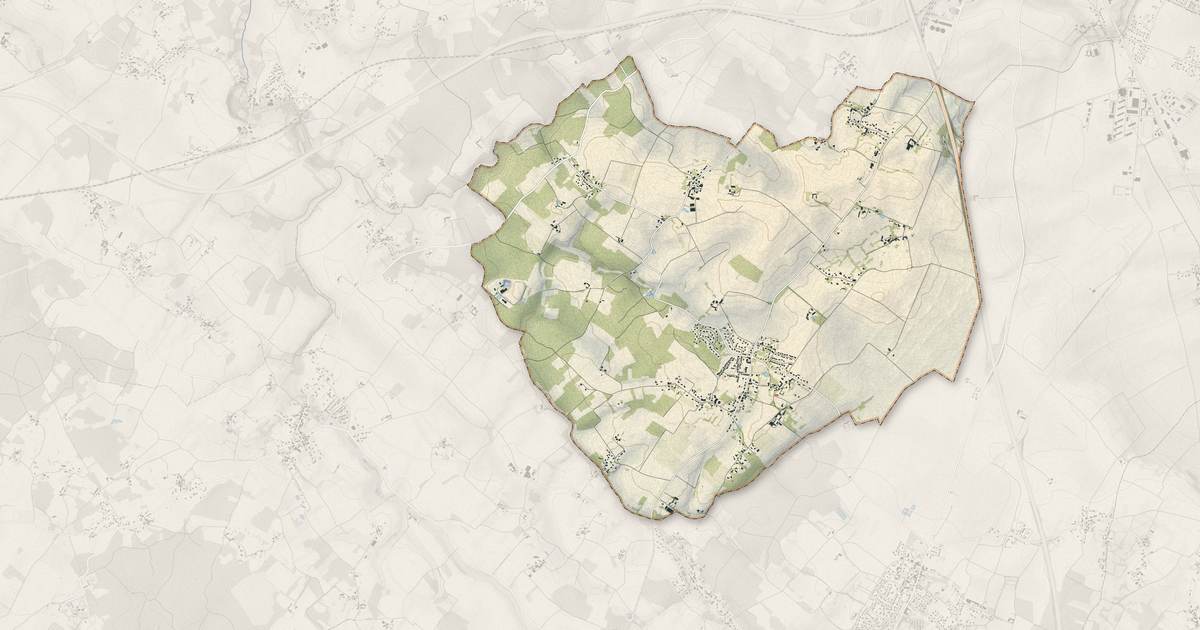 Portrait cartographique de Chermignac : relief, eau, forêts, bâti et voies, calculés à partir des données de l'IGN