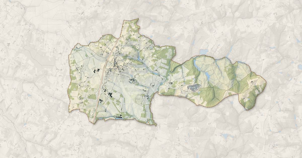 Portrait cartographique de Chevanceaux : relief, eau, forêts, bâti et voies, calculés à partir des données de l'IGN