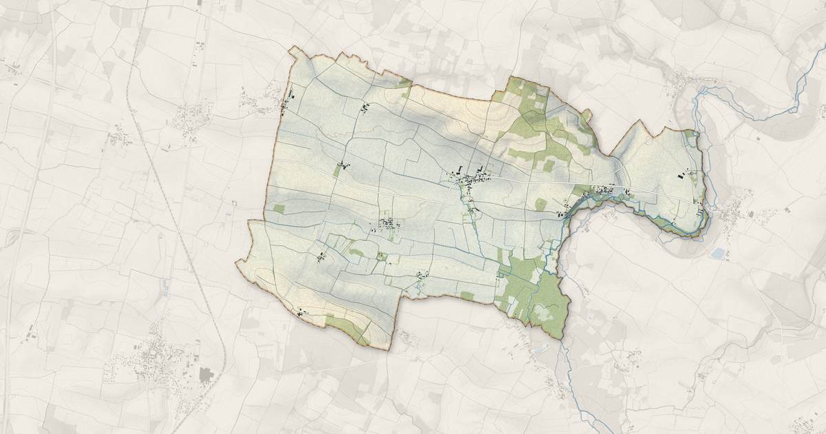 Portrait cartographique de Coivert : relief, eau, forêts, bâti et voies, calculés à partir des données de l'IGN