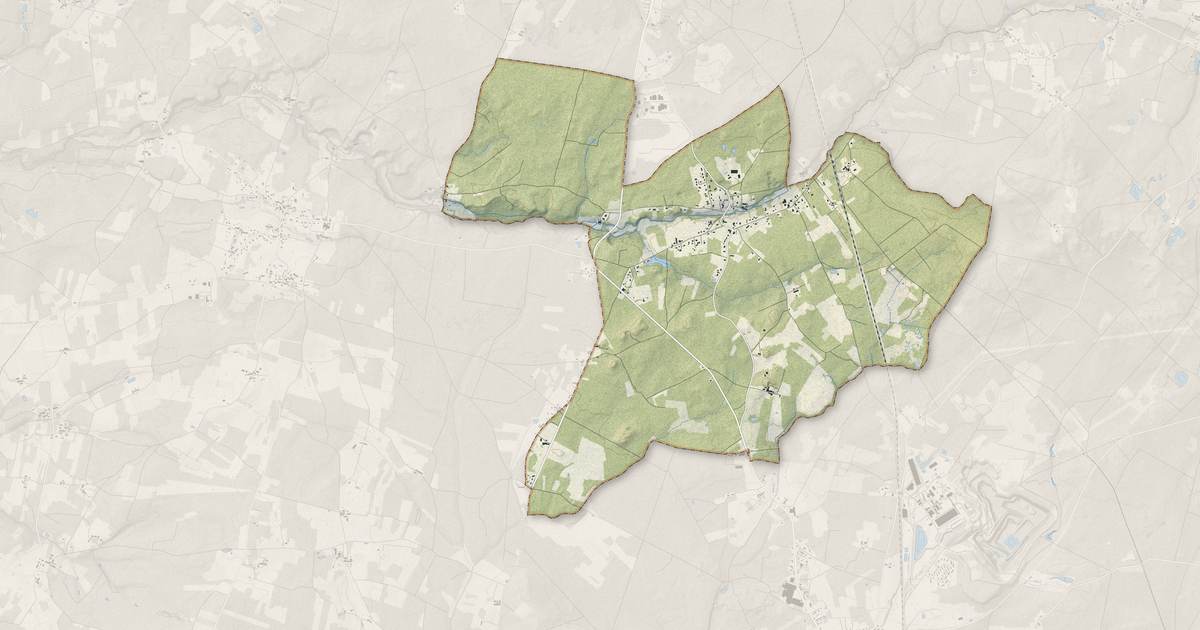 Portrait cartographique de Corignac : relief, eau, forêts, bâti et voies, calculés à partir des données de l'IGN
