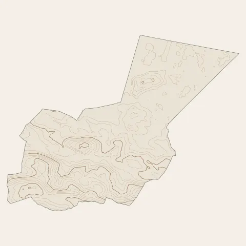 Courçon : courbes de niveau
