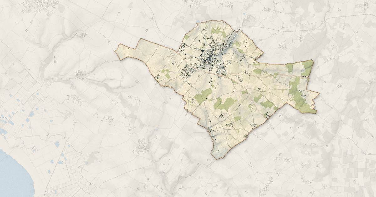 Portrait cartographique de Cozes : relief, eau, forêts, bâti et voies, calculés à partir des données de l'IGN