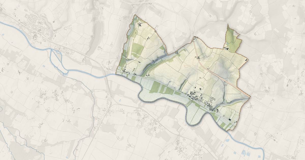 Portrait cartographique de Dompierre-sur-Charente : relief, eau, forêts, bâti et voies, calculés à partir des données de l'IGN