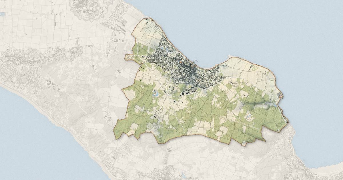 Portrait cartographique de La Flotte : relief, eau, forêts, bâti et voies, calculés à partir des données de l'IGN